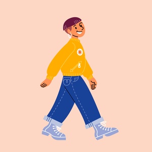 Piétons Québec — Jeune non-binaire