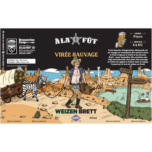 Etiquette de bière pour la microbrasserie A la fût "Virée sauvage"