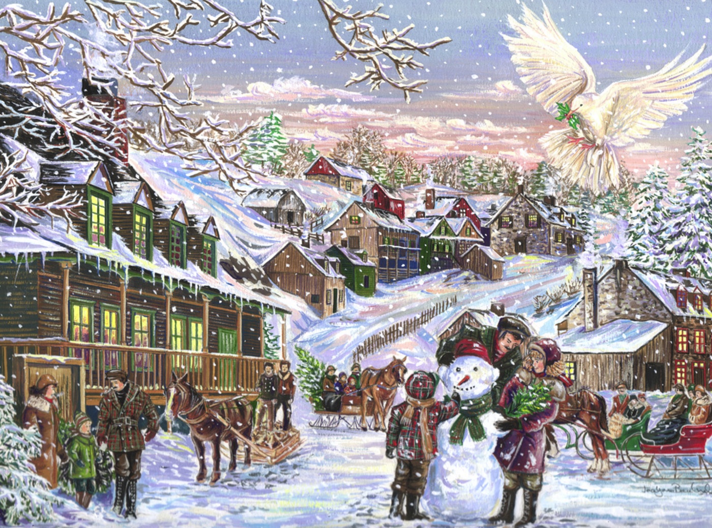 Illustration Québec - Jocelyne Bouchard - Noël