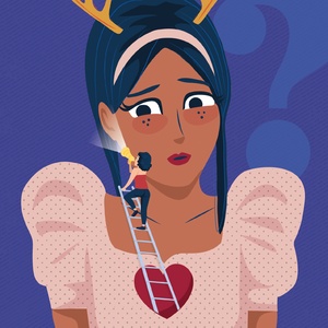 Écouter sa petite voix intérieure - Illustration pour le livre "De Biche à Bad Bitch" - Éditions St-Jean