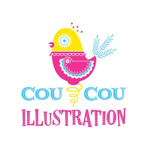 Coucou Illustration - Logo lockup (vertical)