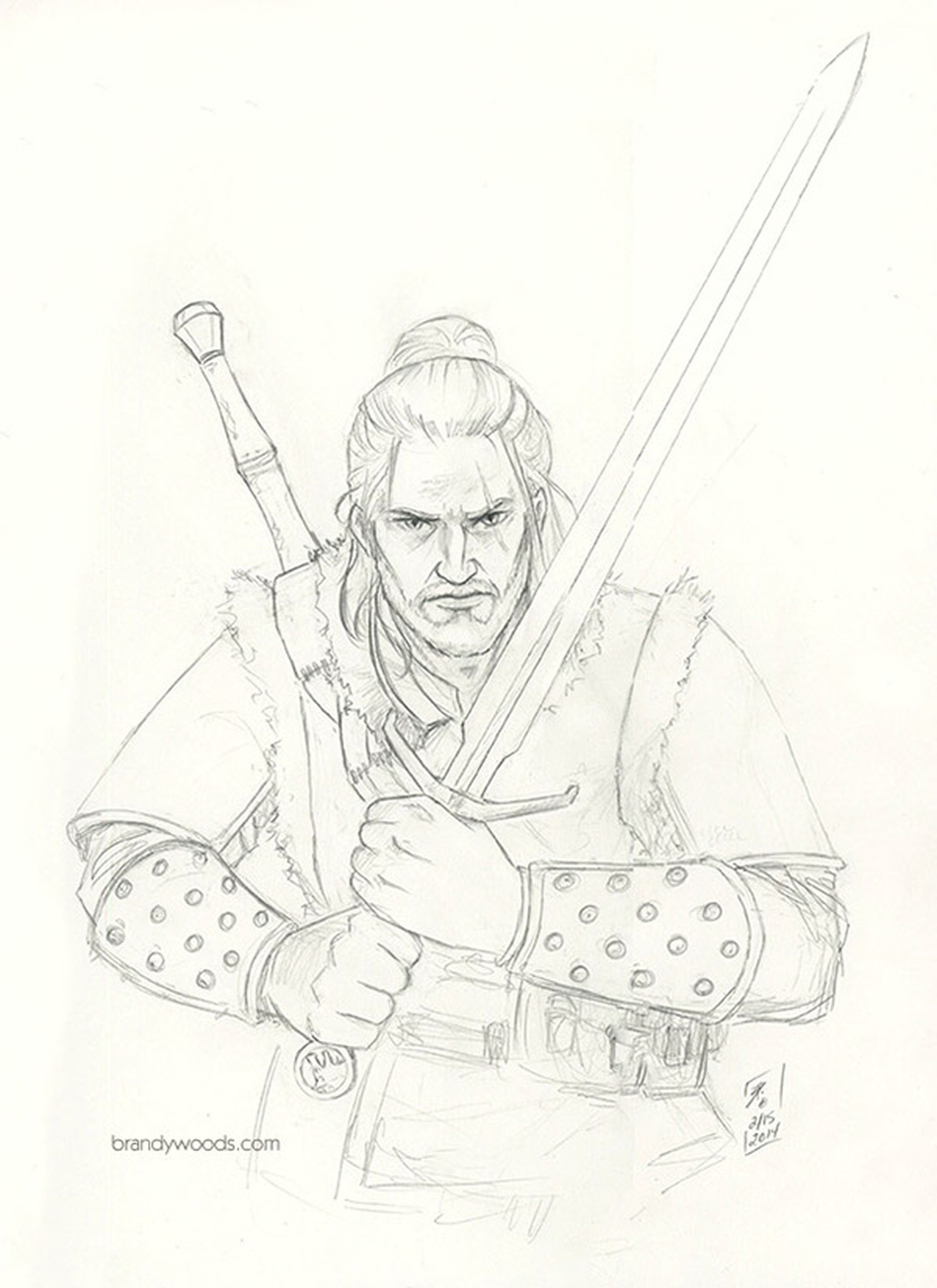 Kostya Stankevych  Pencil Sketch Geralt