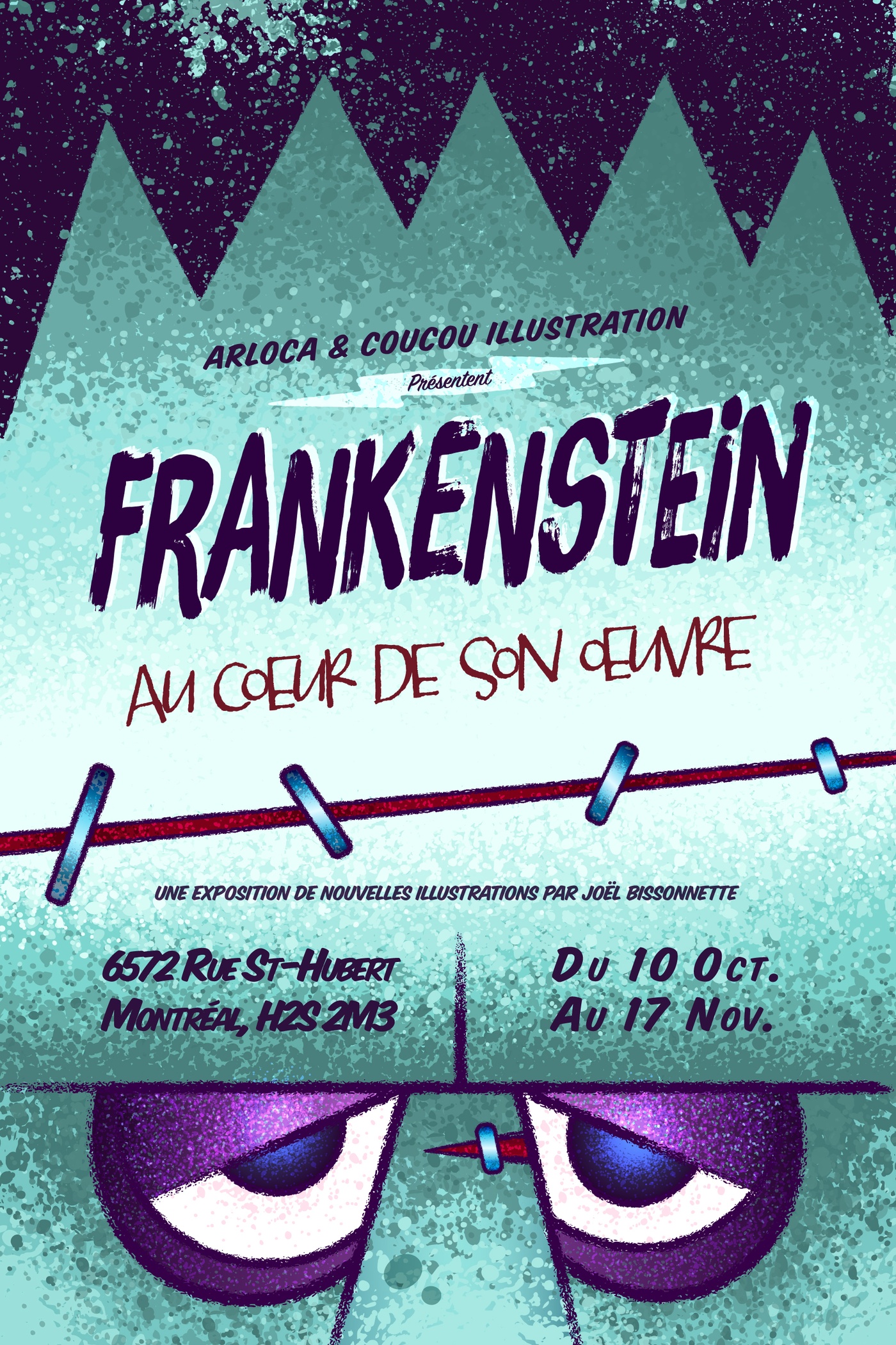 Joël Bissonnette - Affiche de l'exposition - Frankenstein - Au coeur de son oeuvre (2019)