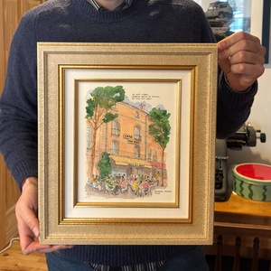 aquarelle personnalisée de lieux