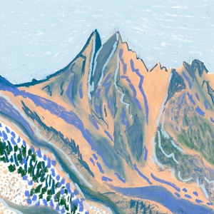 Montagne de pastels
