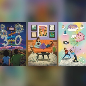 Affiches réalisée pour la soirée de lancement du Podcast Sans Pression