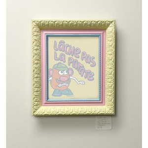 Lâche pas la patate  - Encadrement peint à la main