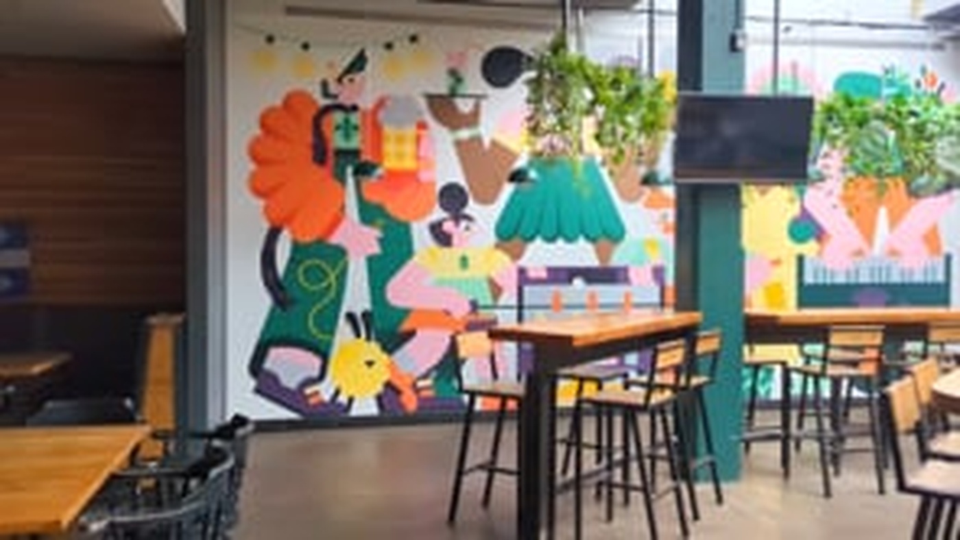 Delphine Meier - Murale à Ma Brasserie