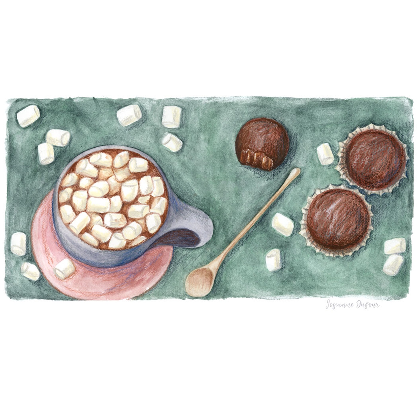 Josianne Dufour - Chocolat chaud et guimauves